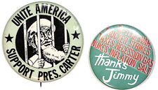 Set of 2 Very Rare Jimmy Carter for President Buttons picture