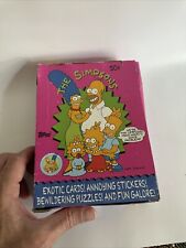 1990 TOPPS  THE SIMPSONS ORIGINAL FACTORY SEALED PACKS  WITH OPEN BOX picture