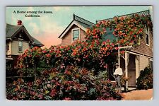 CA-California, Home Among The Roses, Antique, Vintage c1913 Postcard picture