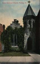 Pontiac,IL Grace Episcopal Church Livingston County Illinois Postcard Vintage picture