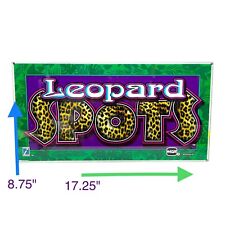 IGT Vintage Leopard Spots Slot Machine Belly Glass Panel Home Casino Game Room picture