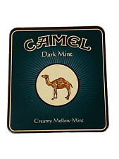 Vintage Camel Tin Dark Mint Cigarettes Creamy Mellow Mint Collectable Empty picture