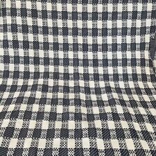 Vintage 1970’s ￼White & Blue Plaid Knit polyester Fabric 3 Yards 58” Wide picture
