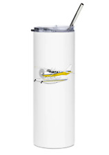 Cessna 206 Floatplane Stainless Steel Water Tumbler with straw - 20oz. picture