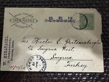 1902 Postcard   Japan To Smyrna Turkey w / Postage picture