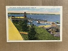 Postcard Boothbay Harbor ME Maine Squirrel Island Boat Landing Vintage PC picture