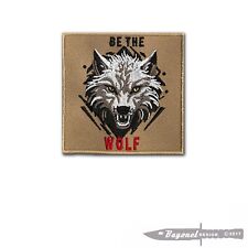 Be The Wolf Morale Patch - US Army Ranger - Recon - Hook & Loop Backing - USA picture