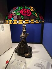Beauty And The Beast Tiffany Style Lamp Glassmasters Box Coa Belle Disney Rare picture