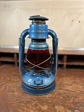 Vintage Dietz Little Wizard Lantern Red Glass. All Original Globe Tubular Lamp picture
