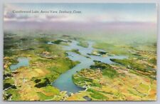 Lake Candlewood Aerial View Danbury Connecticut Postcard picture