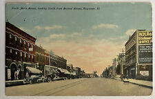Kewanee Illinois Main Street Antique Postcard c1910 picture