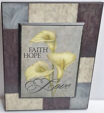 Faith Hope Love Wall Art Plaque Floral - Dicksons Seymour Wisconsin picture