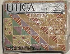 1982 JP Stevens Utica Fine Arts King Fitted Sheet 72x84 