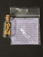 AUSTRALIAN ALPS HAND PICKED RAW 1/10 oz 24K GOLD NUGGETS FOUND IN THE WILD. picture