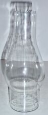 Antique Hand Blown Clear Glass Oil Lamp Chimney Shade  9