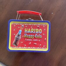 RARE HARIBO MINIATURE LUNCHBOX HAPPY COLA VINTAGE 80s EMBOSSED TIN GERMANY picture