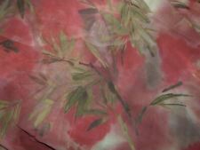 Vtg 70s Retro Bamboo Semi Sheer Rich Colors Fashion Sew Fabric 2.5yx42 #PB10 picture