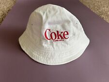 Coca Cola It’s The Real Thing Reversible Logo Bucket Hat. Red & White. 7.25” picture