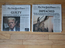 TRUMP GUILTY   **PLUS**   TRUMP IMPEACHED New York Times Newspapers SET 2024 picture