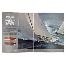 Sperry Top Sider Boat Shoe America's Cup 2 Page Vintage Magazine Print Ad 1983 picture