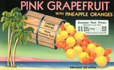 1939 PILOT BRAND PINK GRAPEFRUIT PINEAPPLE ORANGES CHESTER GROVES CITY POINT FL picture
