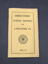 1962 - 63 Public School Manual Lancaster County PA Teachers & Directors Listings picture