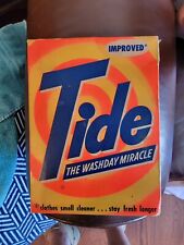 Vintage Tide Laundry Detergent 7.5oz 1962 - 1964 MCM Mid Century Unopened Full picture