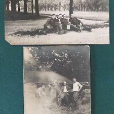 2 WWI RPPC Postcards American soldiers at St. Mihiel, France Battlefield Dugout picture
