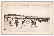 c1940's Playing Games After Drill-Camp Sherman Chillicothe Ohio OH Postcard picture