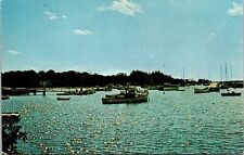 Manchester Harbor New Englands Beautiful Harbor Boats Pier Postcard Unused UNP picture
