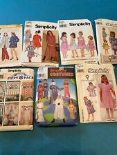 Vintage Collectible 7 Simplicity Sewing Patterns Children Adults picture