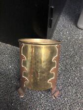 Vintage Hand Hammered Brass Copper Pot Urn Planter 5.5”x4.5” picture