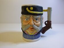 RARE Retro -  vintage Ceramic Face Beer Mugs Steins Military Face picture