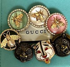 SET of 7 pcs MIX Gucci button metal 25 mm 0,70 inch GG Logo bees Gold picture