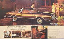 '77 Ford Thunderbird Town Landau Most Expensive Luxurious Vintage Print Ad 1977 picture