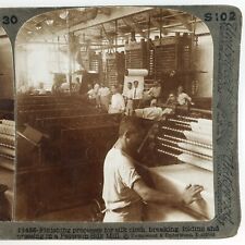 Silk Dyeing Works Paterson Stereoview c1900 New Jersey Mill Factory Cloth A2148 picture
