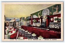 Chicago Illinois IL Postcard Club El Cabron Restaurant Interior c1940's Vintage picture