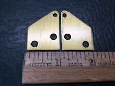 Pair of Grandfather Clock Brass Hood Door Hinges Drilled picture