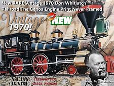 New RARE Vintage 1970 Don Whitlatch Railroad The Genoa Engine Print Never Framed picture