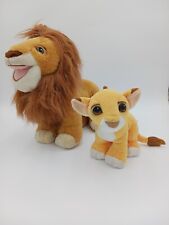 Disney The Lion King Authentic Mufasa & Simba  Plush Toy - Vintage 1993 Mattel picture