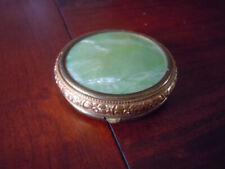Vintage tiny pearly green rouge compact picture