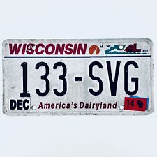2014 United States Wisconsin Dairyland Passenger License Plate 133-SVG picture