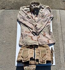 Vintage US Army Vest And Shirt Camouflage Pattern Dessert Size Sm-Med picture