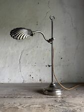 Antique French Swan Neck Reading Lamp c1910. Nickel Plated Brass. Fab Quality. picture