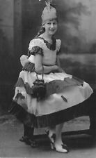 Pretty Young Girl in Costume Fancy Dress Unposted Postcard AZO c1920 RRPC  picture