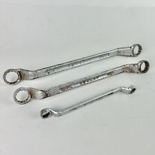 Set of 3 Vintage Dunlap Offset Box Wrenches 12 Point SAE Made In USA picture