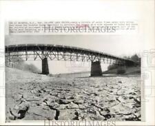 1964 Press Photo Nearly dry river under bridge at Boonton, New Jersey picture