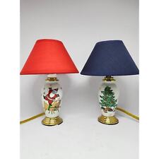 Pair of Christmas lamps Santa and Christmas tree 6