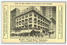 Seattle Washington WA Postcard Wolf's Good Eats Cafeteria c1910 Vintage Antique picture