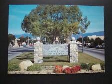 Railfans2 710) Postcard, Rialto California Welcome Sign, The Main Street Stores picture